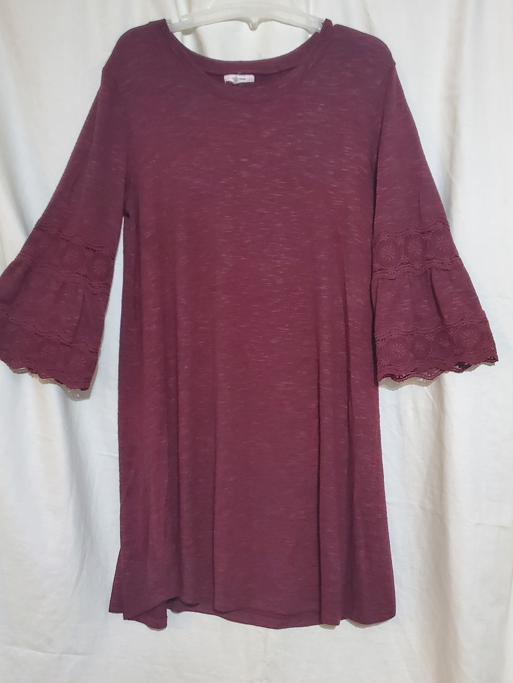 Maurices Plum Bell-Sleeve Knit Dress
